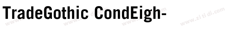 TradeGothic CondEigh字体转换